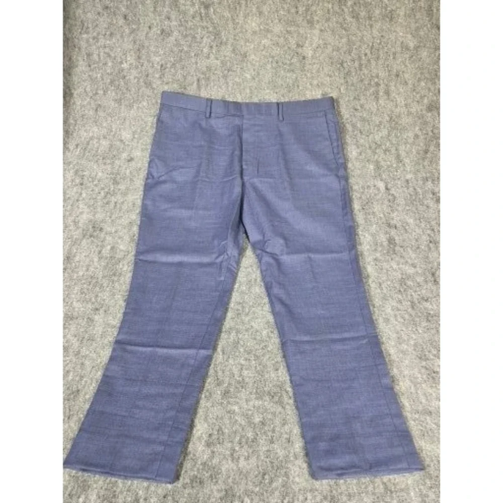 Banana Republic Slim Fit Trousers Men's 38x32 Blue Italian Wool Marzotto Fabric